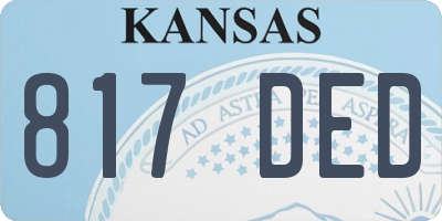 KS license plate 817DED