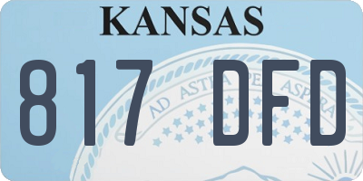 KS license plate 817DFD