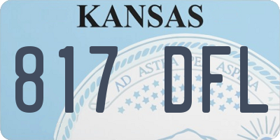 KS license plate 817DFL