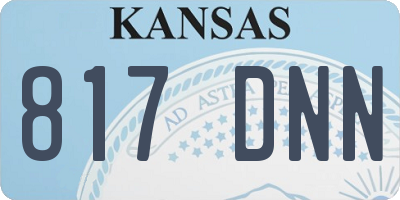KS license plate 817DNN
