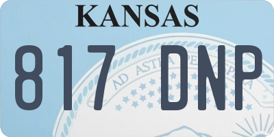 KS license plate 817DNP