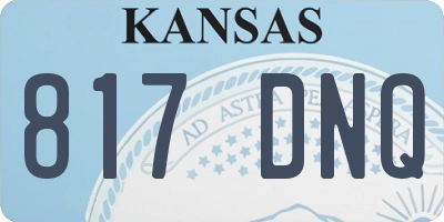 KS license plate 817DNQ