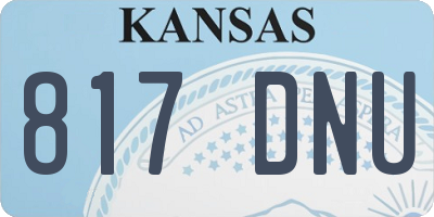 KS license plate 817DNU