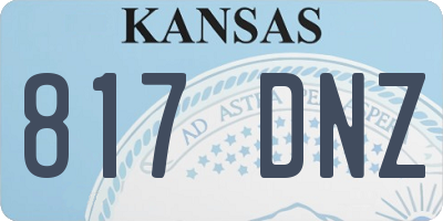 KS license plate 817DNZ