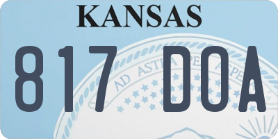 KS license plate 817DOA