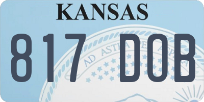 KS license plate 817DOB