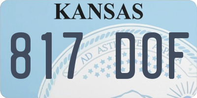 KS license plate 817DOF