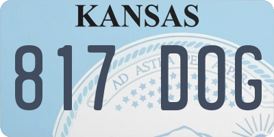 KS license plate 817DOG