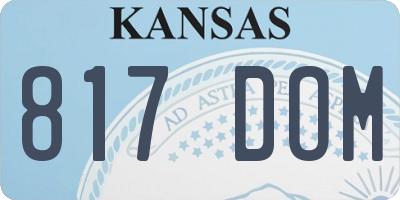 KS license plate 817DOM