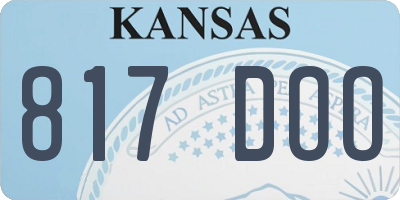 KS license plate 817DOO