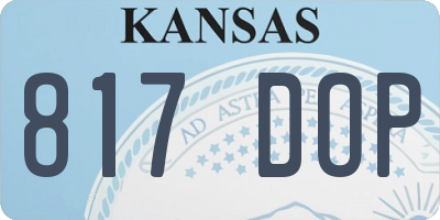 KS license plate 817DOP
