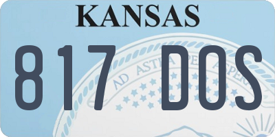 KS license plate 817DOS