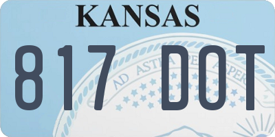 KS license plate 817DOT