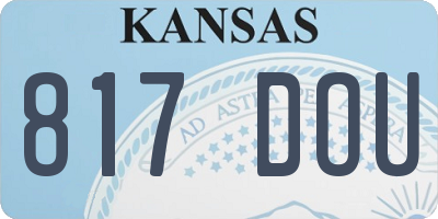 KS license plate 817DOU