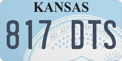KS license plate 817DTS