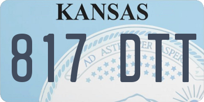 KS license plate 817DTT