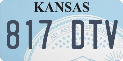 KS license plate 817DTV
