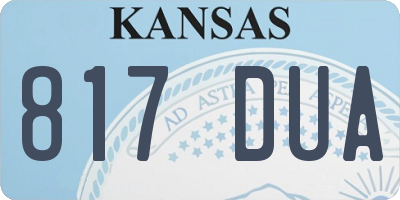 KS license plate 817DUA