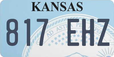 KS license plate 817EHZ