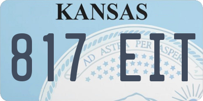 KS license plate 817EIT
