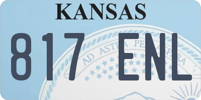 KS license plate 817ENL