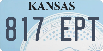 KS license plate 817EPT