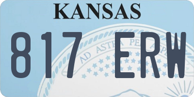 KS license plate 817ERW