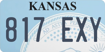 KS license plate 817EXY