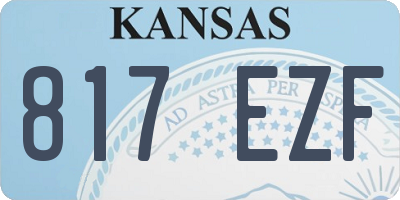 KS license plate 817EZF