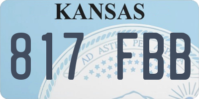KS license plate 817FBB