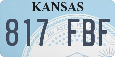 KS license plate 817FBF