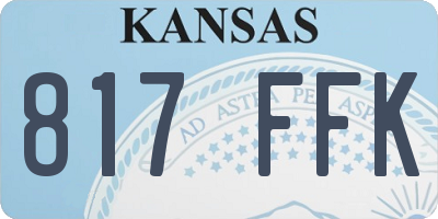 KS license plate 817FFK