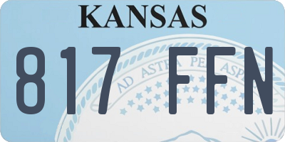 KS license plate 817FFN