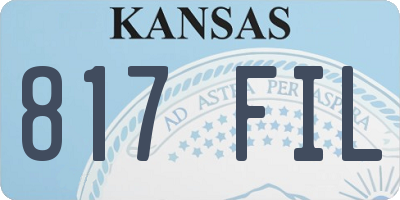 KS license plate 817FIL