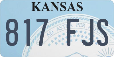 KS license plate 817FJS