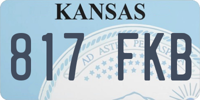KS license plate 817FKB