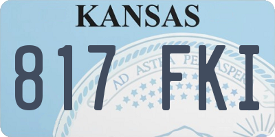 KS license plate 817FKI