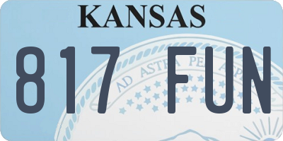 KS license plate 817FUN
