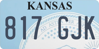 KS license plate 817GJK