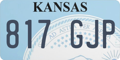 KS license plate 817GJP