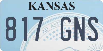 KS license plate 817GNS