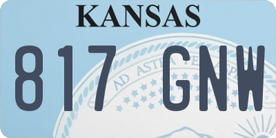 KS license plate 817GNW