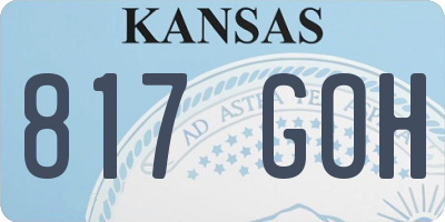 KS license plate 817GOH