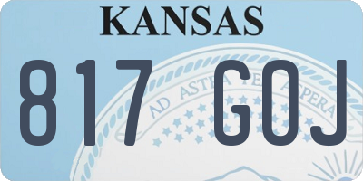 KS license plate 817GOJ