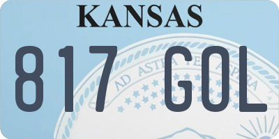 KS license plate 817GOL