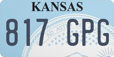 KS license plate 817GPG