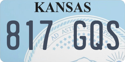KS license plate 817GQS