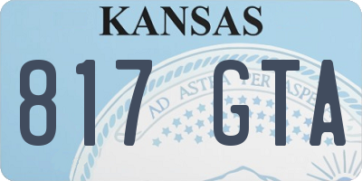 KS license plate 817GTA