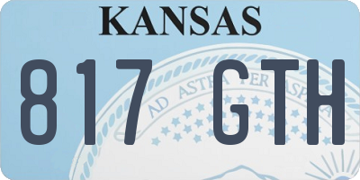 KS license plate 817GTH