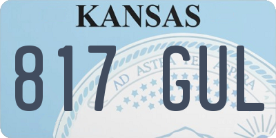 KS license plate 817GUL